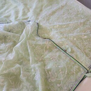 Light Green Organza Saree NEGOTIABLE